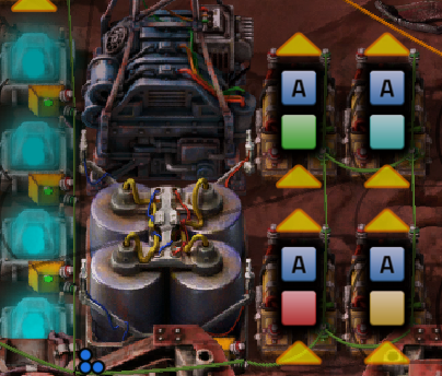 fig. A: Basic power meter setup that requires 4(!) decider combinators.