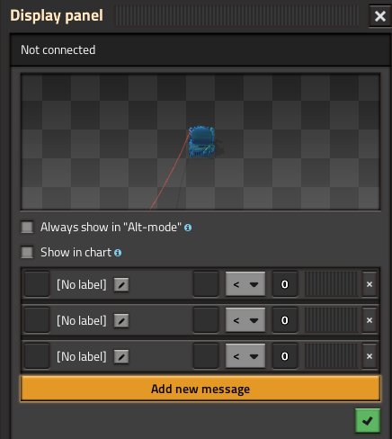 fig. B: The new display panel with a list of conditions!