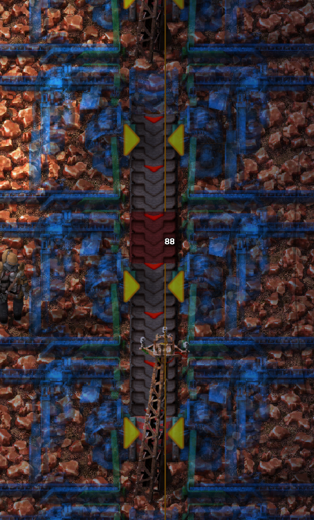 After dragging belt