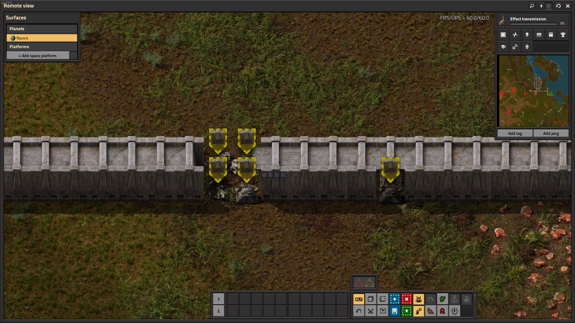Horizontal walls using the vertical wall remnant sprite after being destroyed