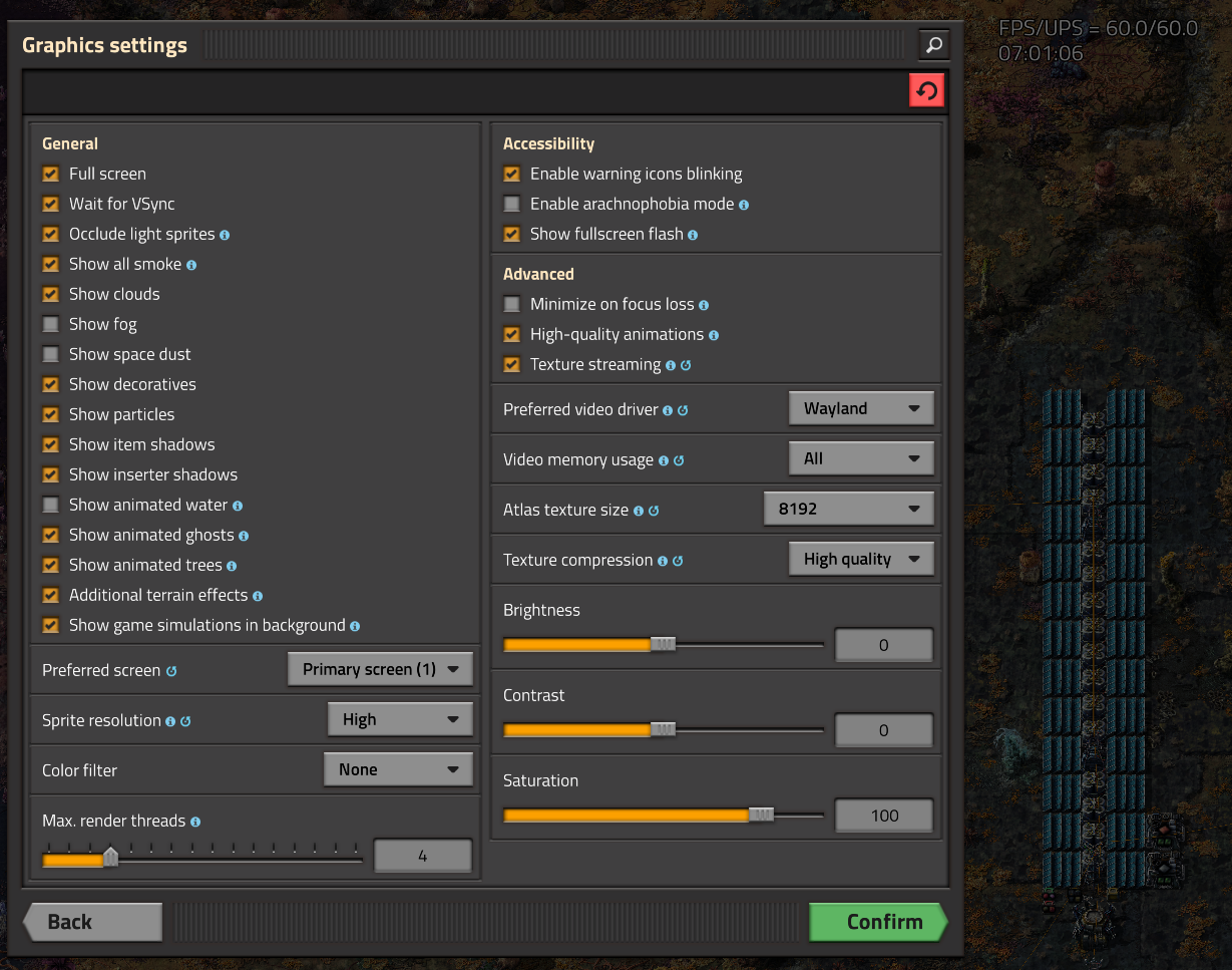 Baseline with options disabled