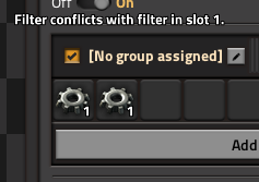 Filter remains in list