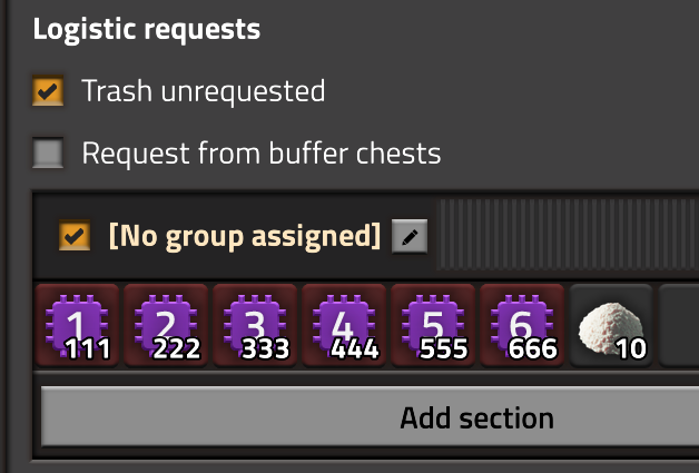 Parametrized request list