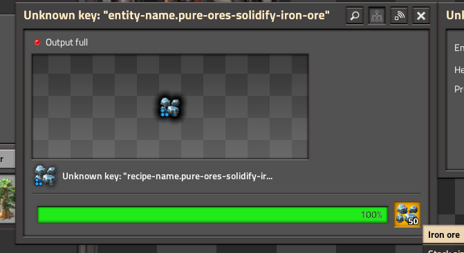 quality recipe with fluid ingredients, produces normal quality items