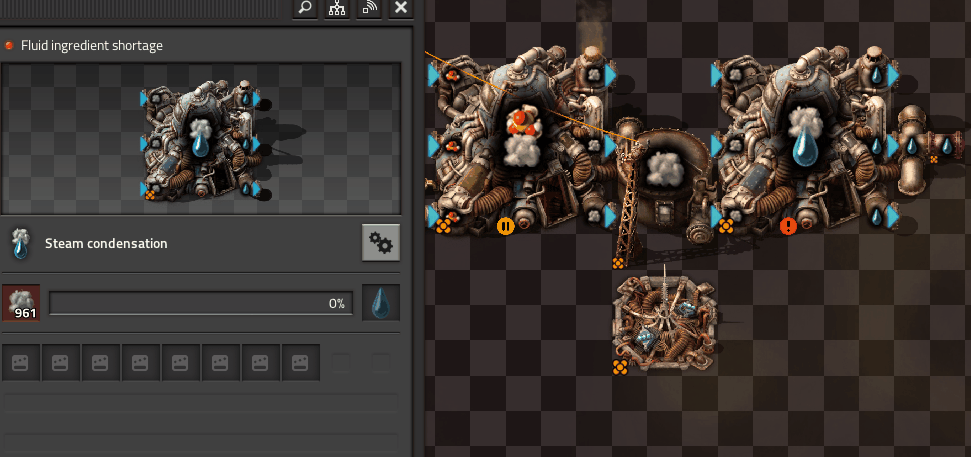 Steam fill to slow