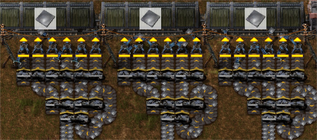 Load a compressed yellow belt on a wagon