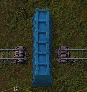 placed wall over rails
