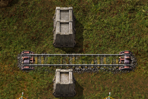placed rail over walls