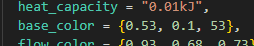 The current code for defining the base_color for holmium solution