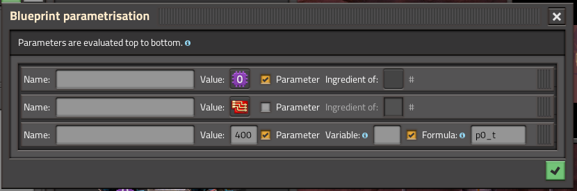 After confirming the dialog and reopening, the p0_t variable can be used.