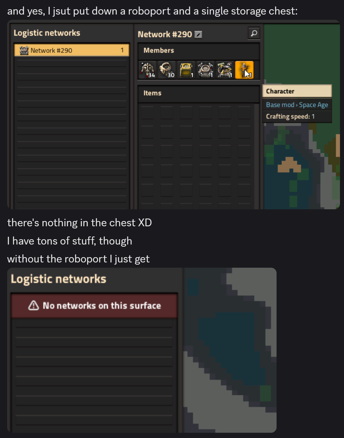 [2.0.72] conversation with screenshots of the network not showing the player as a valid network. i cant readily change versions myself currently, apologies.
