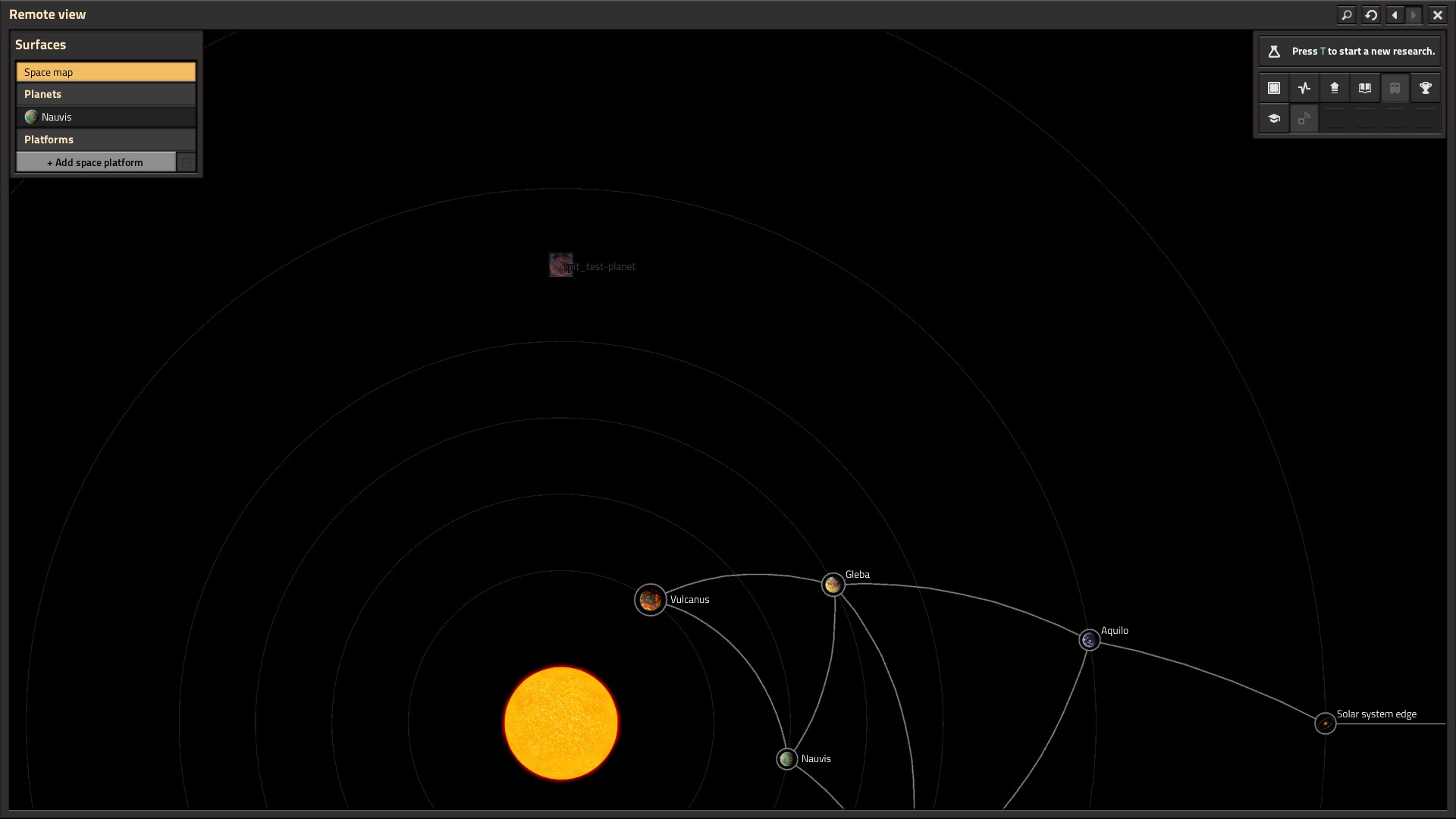 The planet with a moderate zoom level.