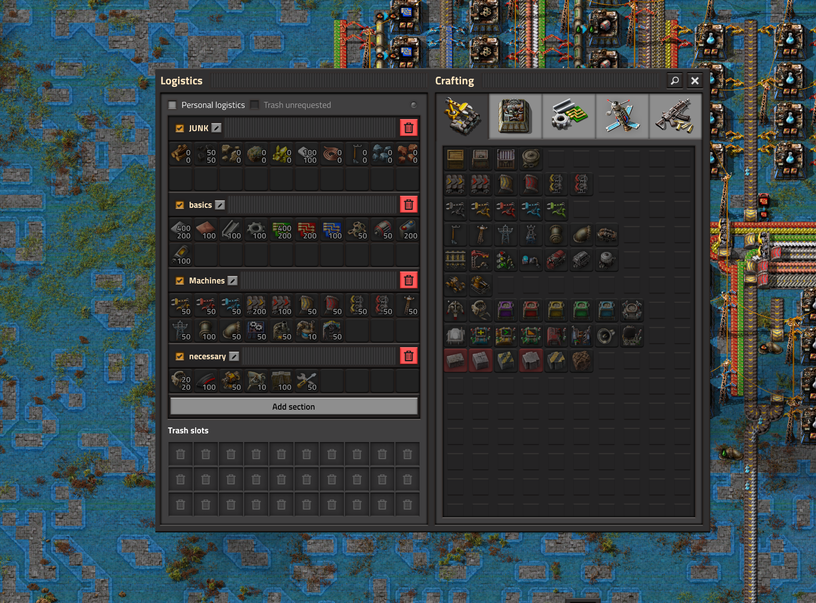 Look at the left side of the gui