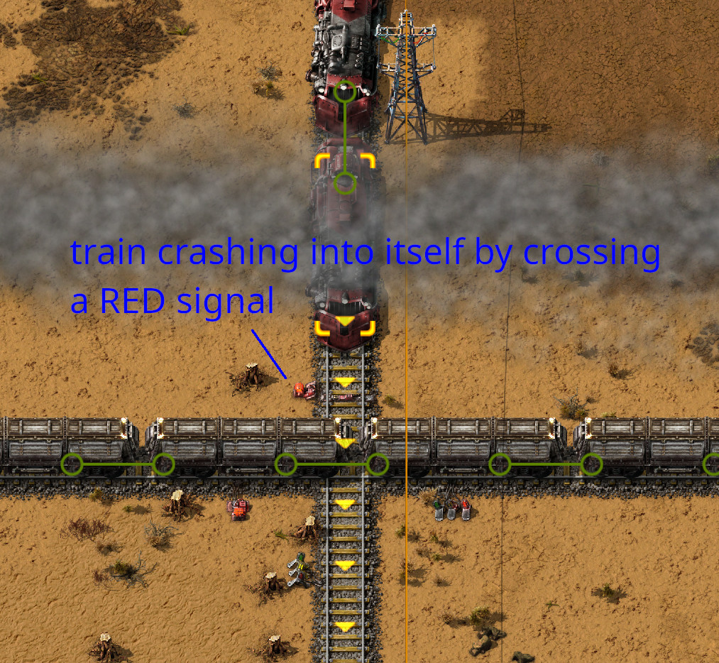 train crossing red chain signal