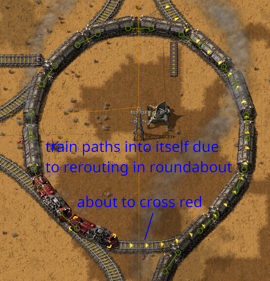 self crash in a roundabout