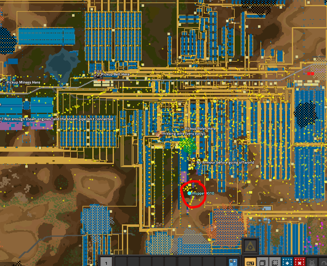 Location on save circled red