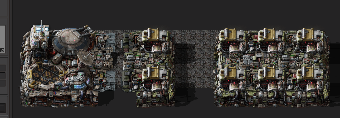 The cargo bays next to the ones that were removed cause a visual glitch