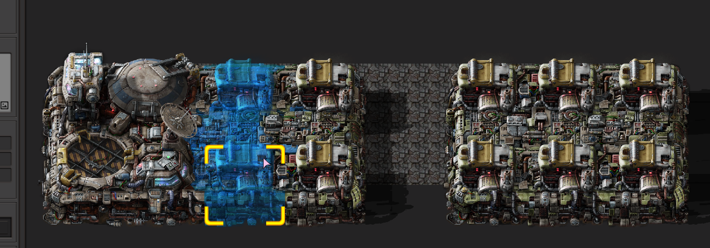Removing cargo bays from the blueprint (the ones that have turned blue)