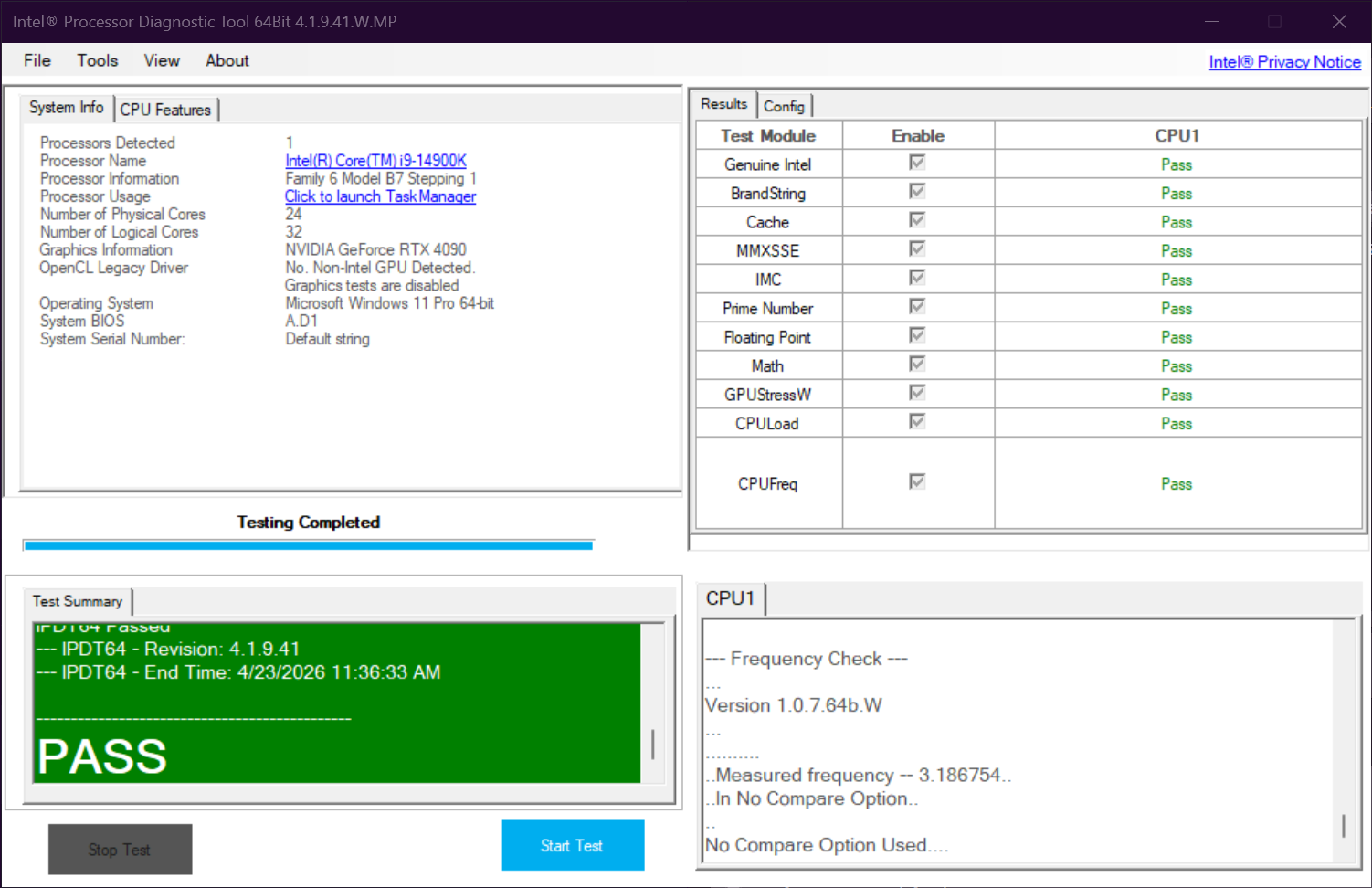 2026-04-23 11_37_50-Intel® Processor Diagnostic Tool 64Bit 4.1.9.41.W.MP.png