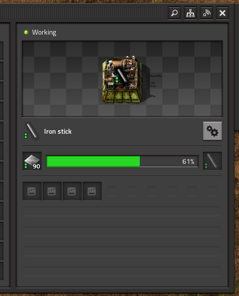 After script sets recipe and progress
