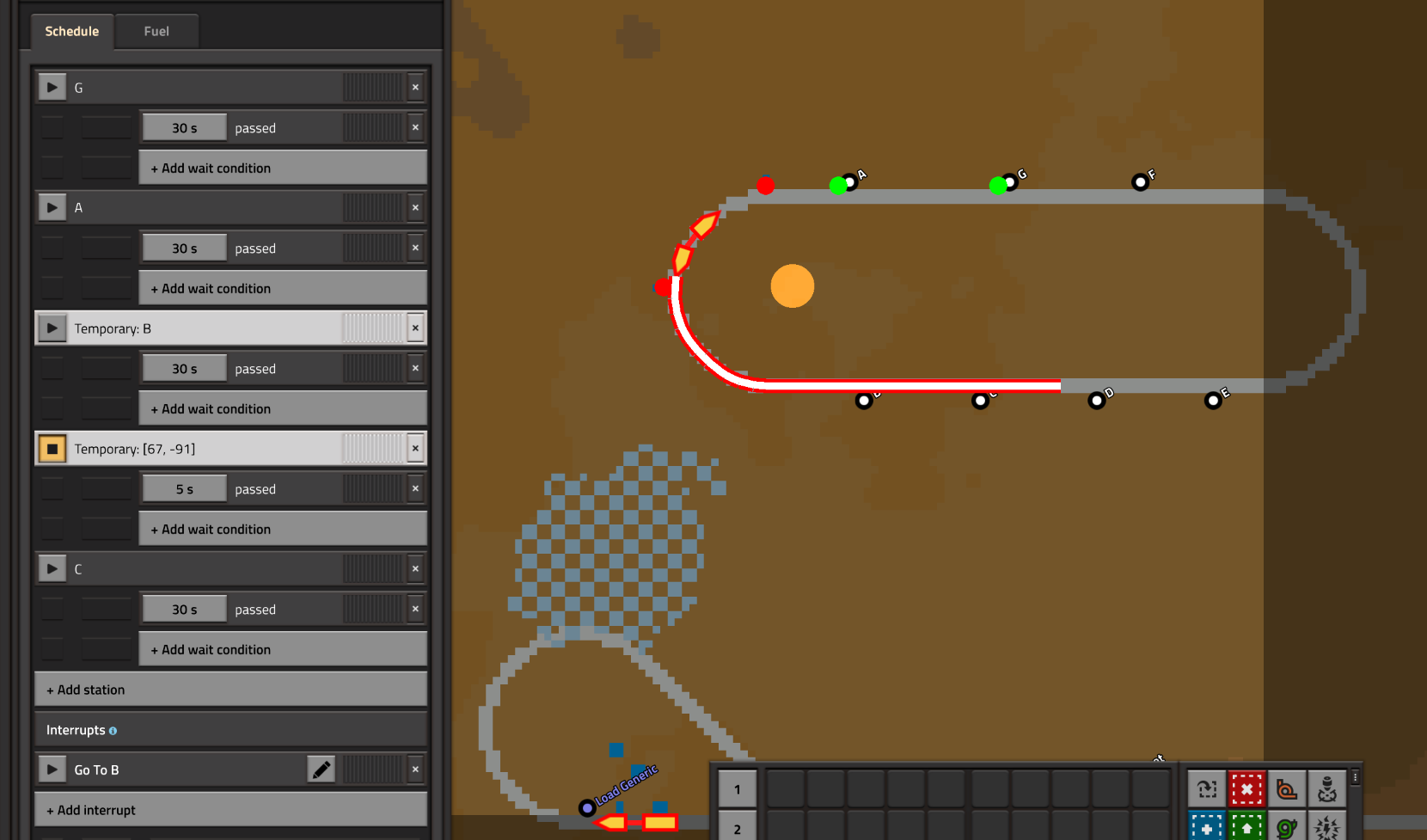 Case 2 manual stop placed after interrupt