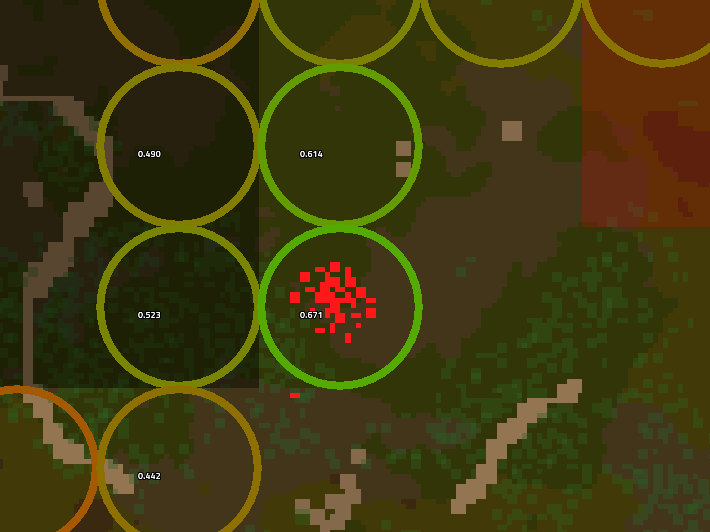 Biters at the candidate chunk.