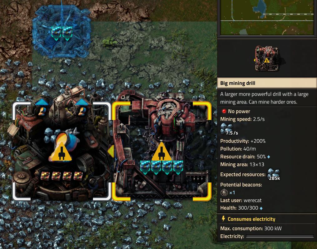 Mining Drill tooltip