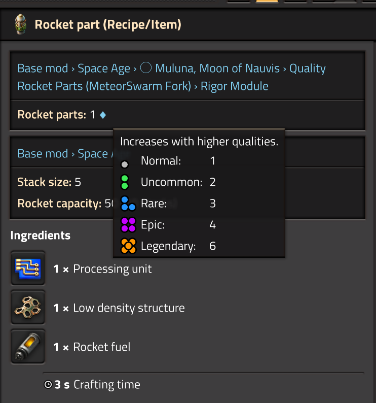 Tooltip in recipe is incorrect
