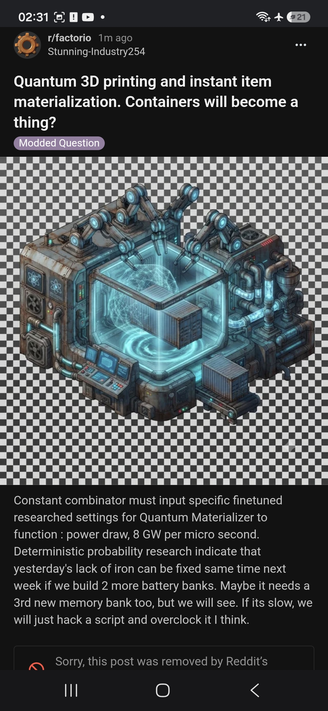 Zoomshotreddit go suck it I'm printing my own now