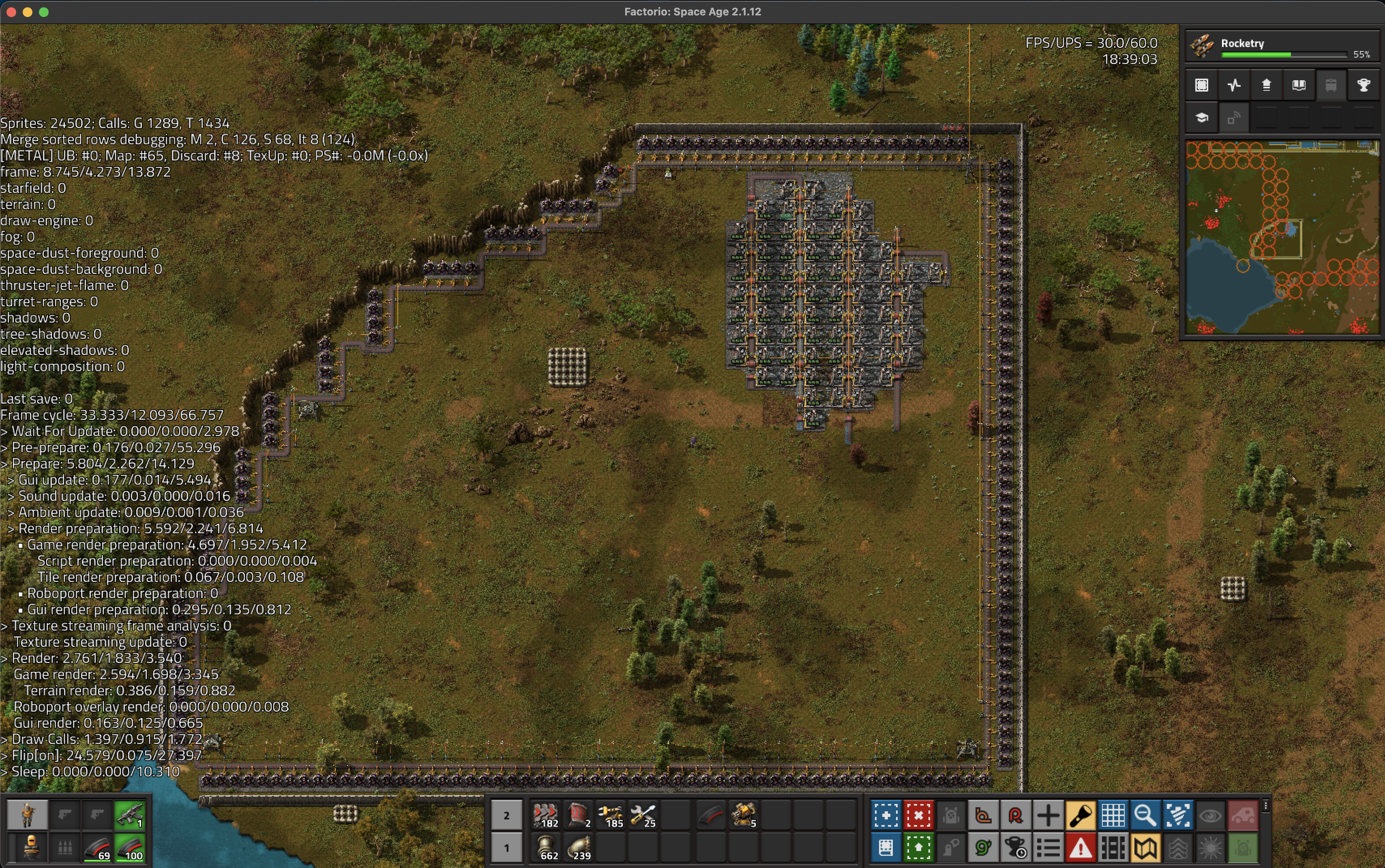Debug Info; VSYNC On, Low Power Mode On