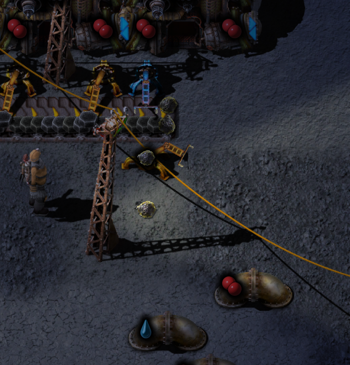 Lunar soil normally destroys items. By placing a tile that doesn't destroy items on the soil, then removing it while items are on the ground, items can exist on the ground where they should be destroyed.