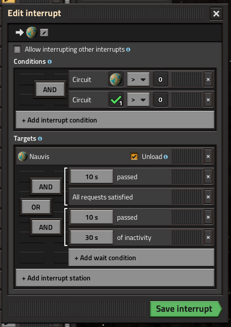 Picture of intended interrupt