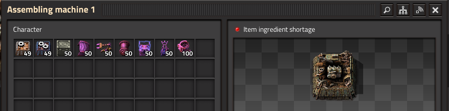 Assembling machine GUI