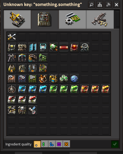 Recipe selection GUI