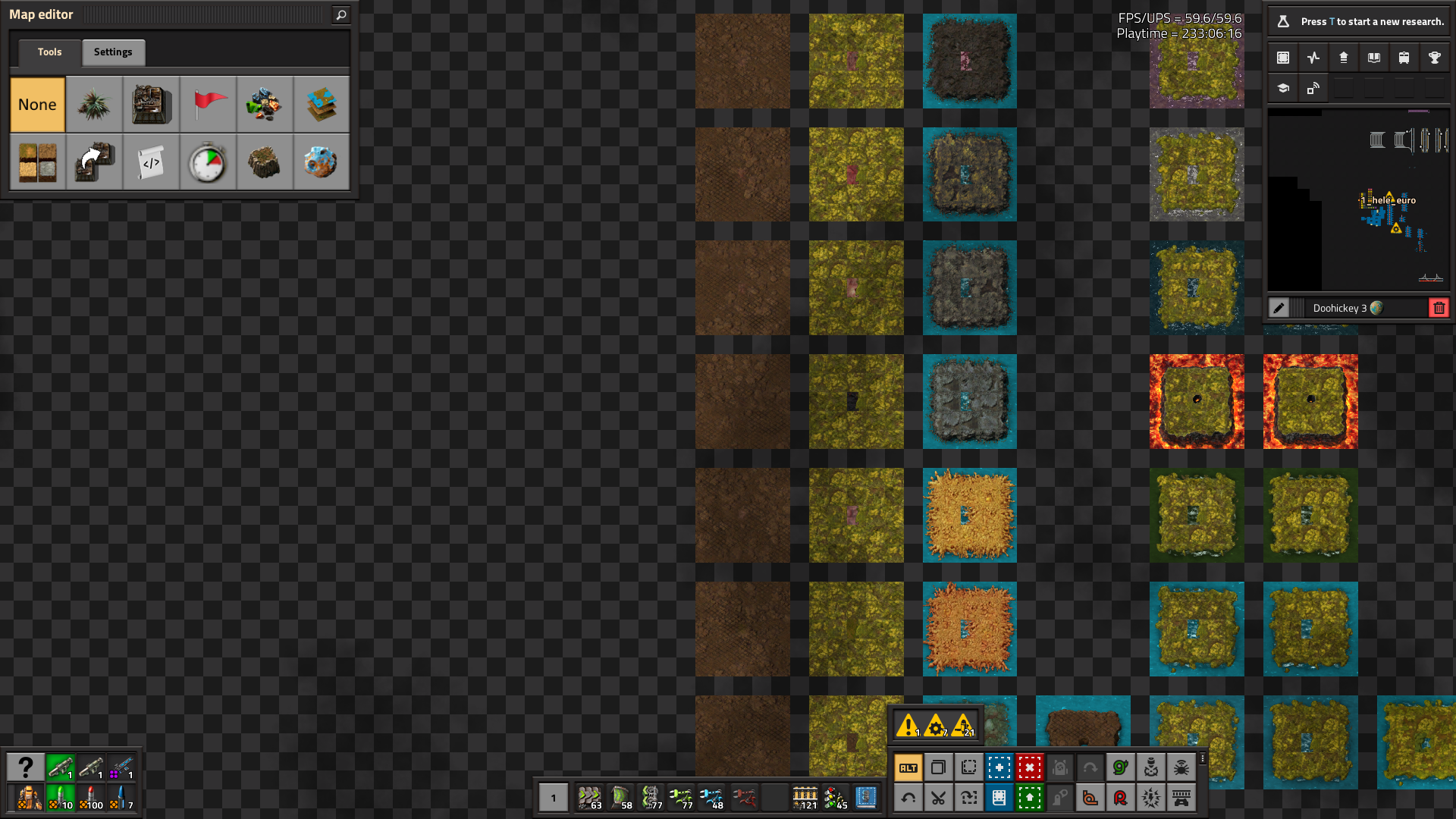 Yumako soils with solid tiles in the centre of the doughnut