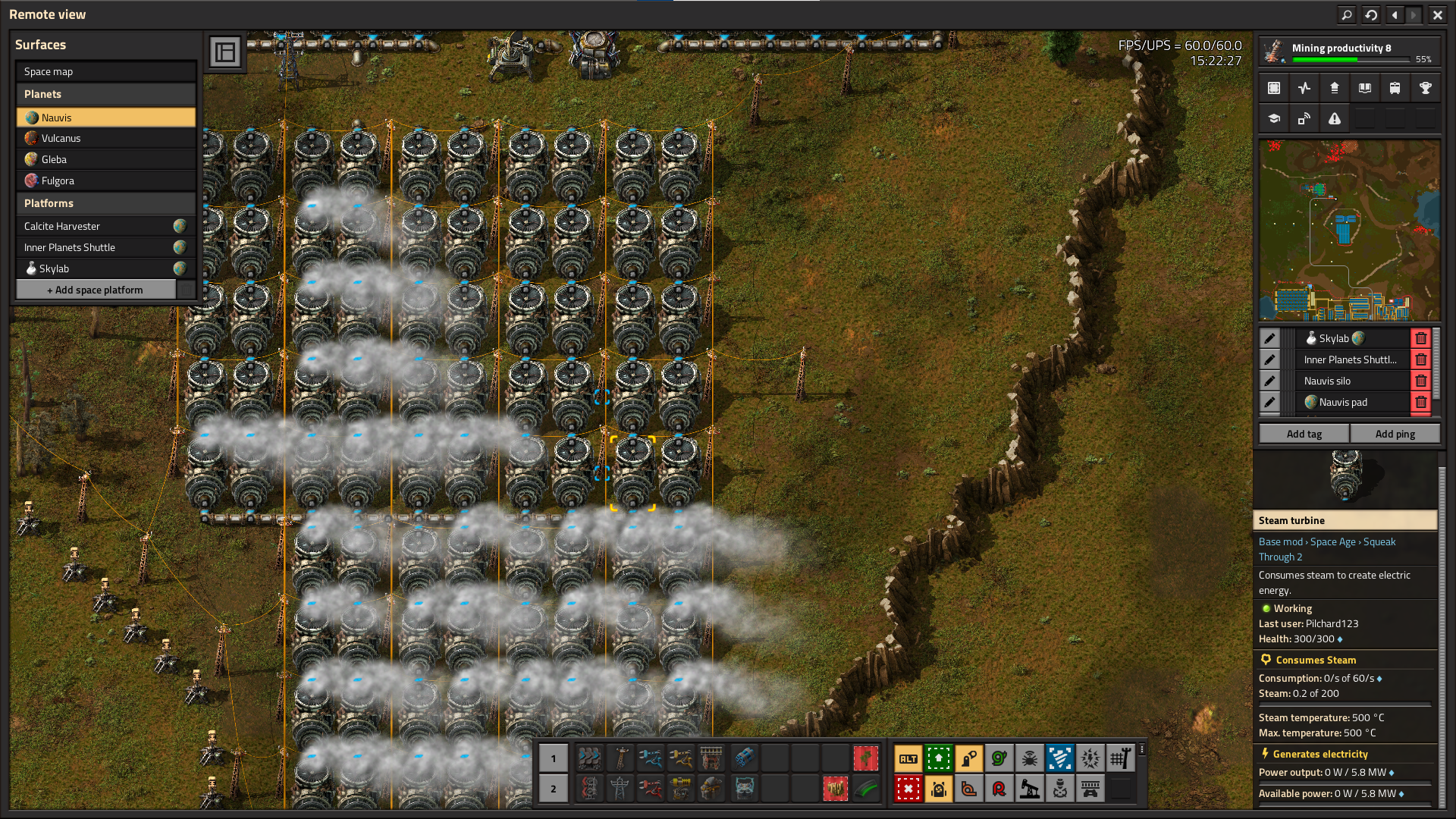 selected turbine has no steam