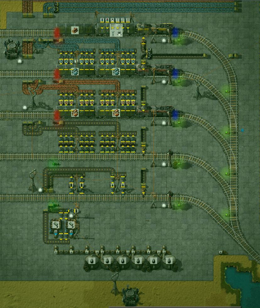 Train stations: FARL, Iron, Copper, Coal (not used yet), Oil station