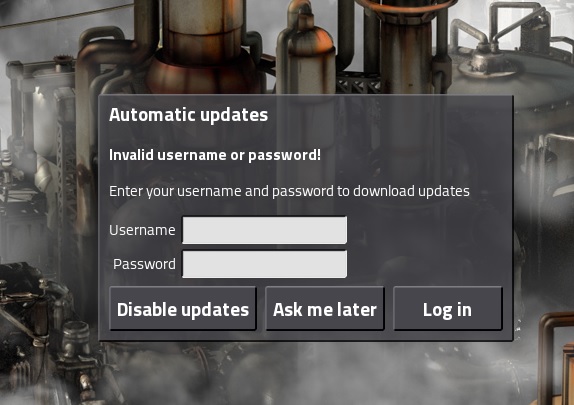 Error message