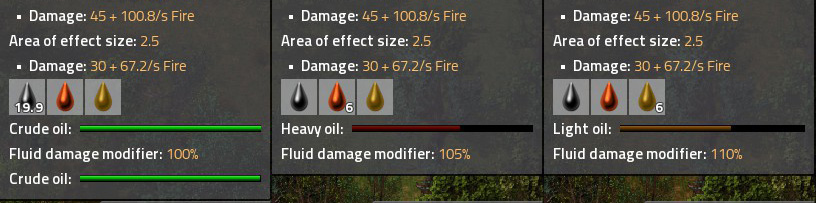 turrets fuel modifiers