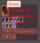 You have 10 unused uploaded files.