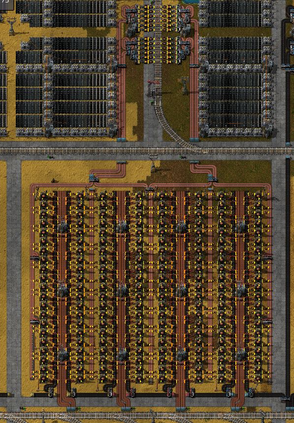 Smelter with loader.  There are 2 each of these for copper and iron, and a larger one for steel.  Based on a DerivePi design but not as efficient.