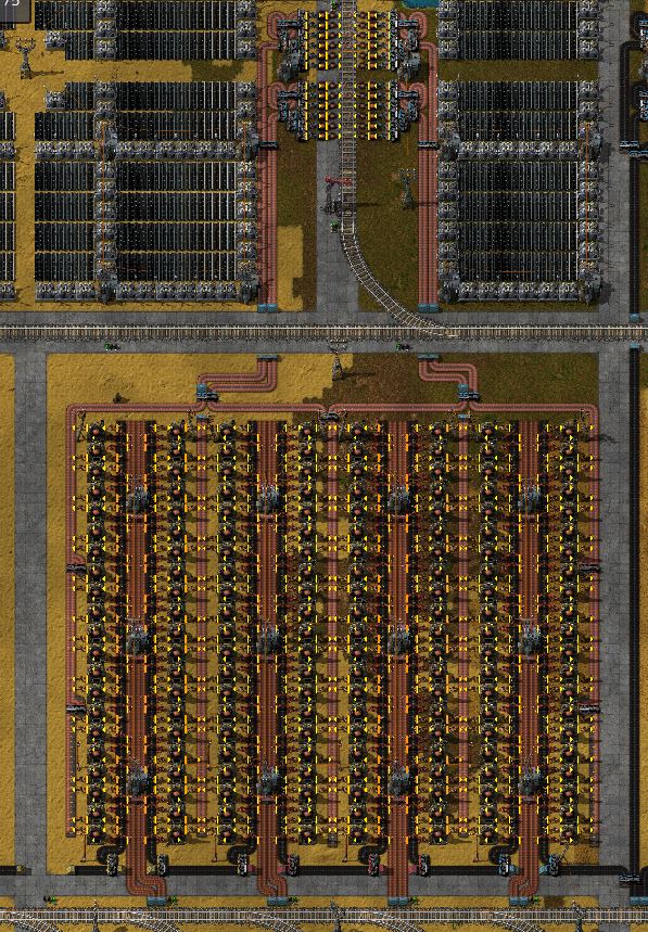 Smelter with loader.  There are 2 each of these for copper and iron, and a larger one for steel.  Based on a DerivePi design but not as efficient.