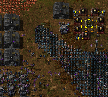 a third of the mining site with one of three recharging setups (total 15.5k ore per minute)