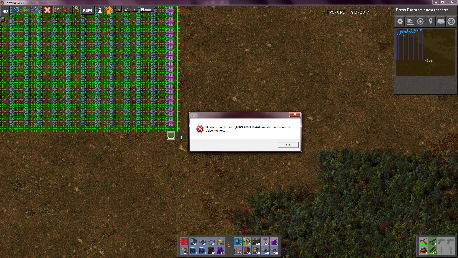 Trying to take a screenshot of my belt balancer