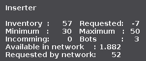 Logistics tool-tip for the inserter