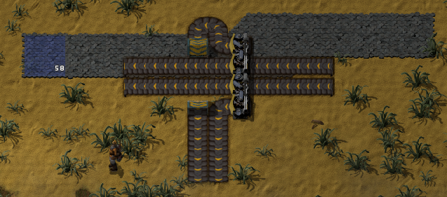 Running while placing e.g. brick is ok for creating a straight line, but perpendicular belts will take you off course.