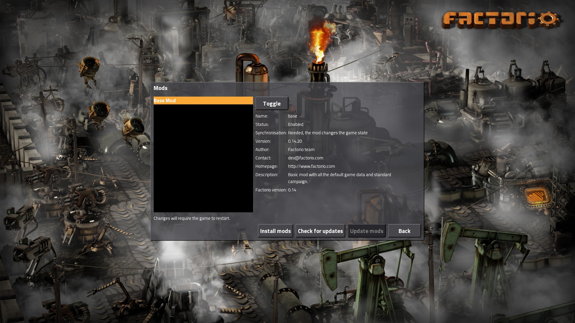 Vanilla only. no mods currently