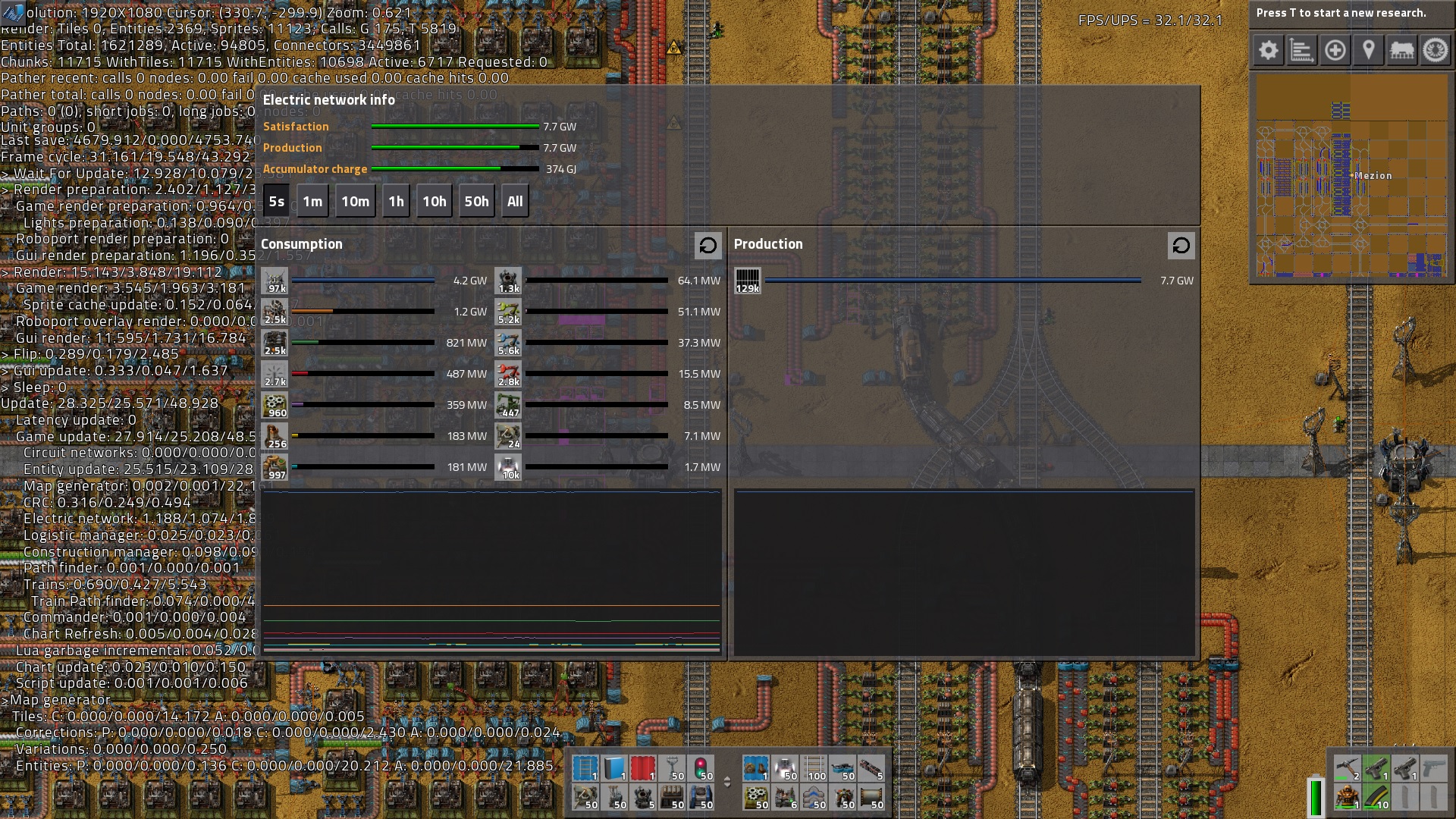 Item Count (factories/power/arms/beacons etc.)
