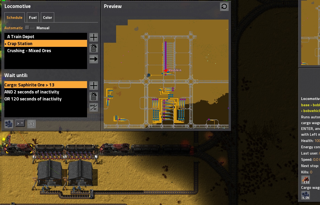 there is a AND to much in the conditions. if I remove it the train functions as I want it to, and how it used to work.