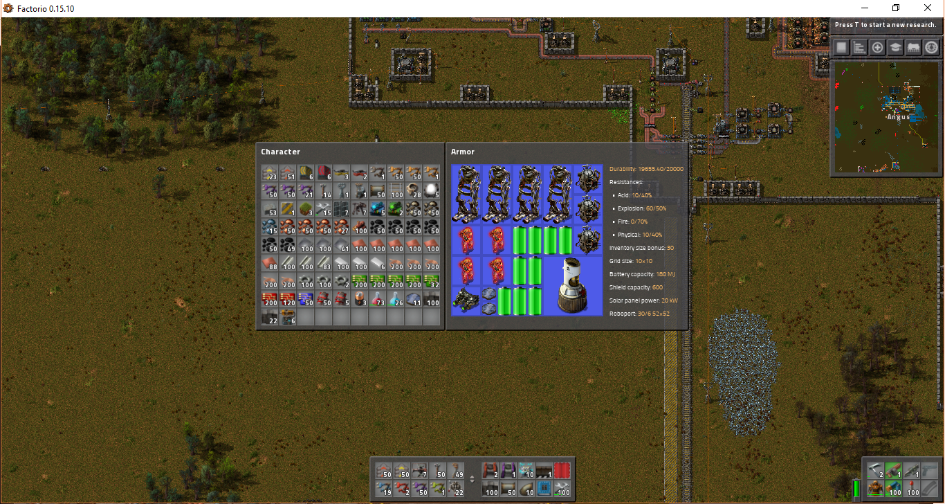 Inventory before clicking